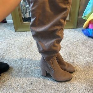 Madden Girl knee high ruched boot